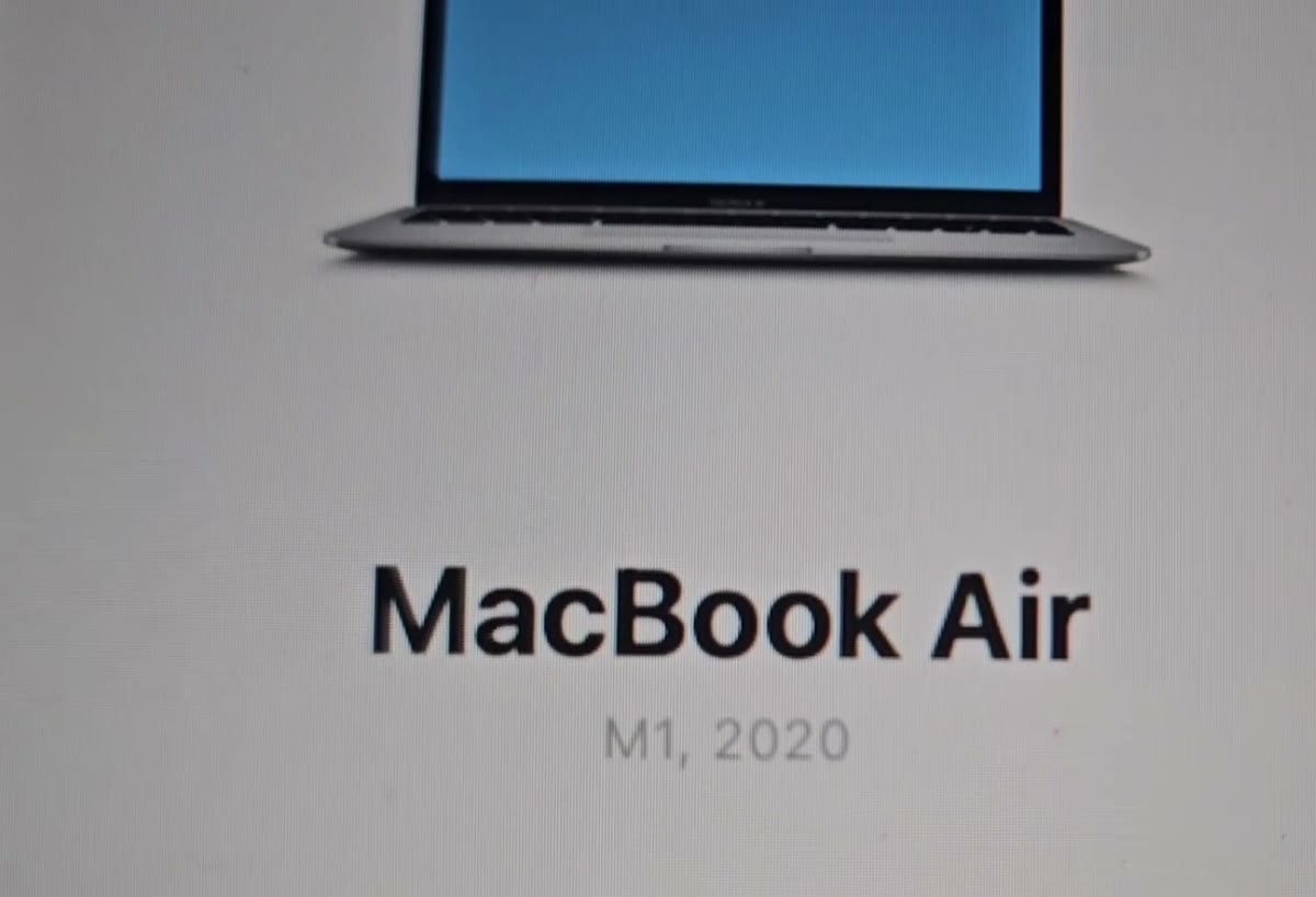 이 Mac에 관하여 — MacBook Air (M1, 2020)