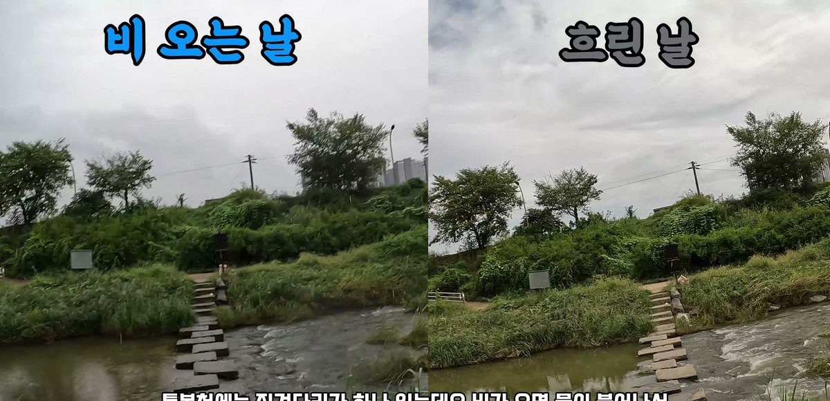 징검다리 — 물이 불어나면 피하는 게 상책